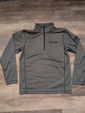 The North Face Sweater Mens Medium Gray Quarter Zip Fleece Pullover Embroidered