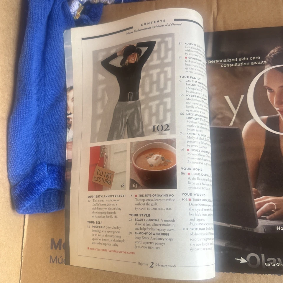 Ladies Home Journal Magazine February 2008 - Diane Keaton Cover Paula Abdul - Image 3 of 4