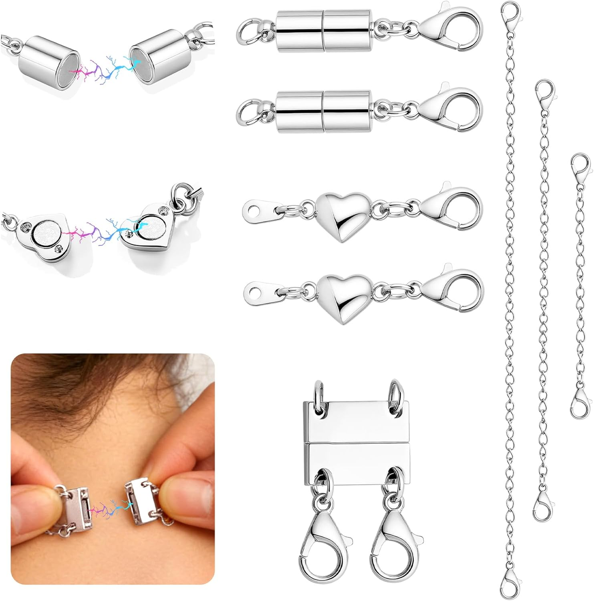 Extra Strong Magnetic Necklace Clasps and Closures, Necklaces