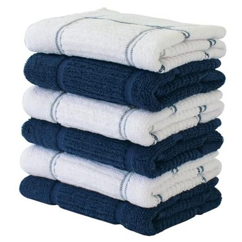 Kitchen Towels, 15 x 26 Inches, Pack of 6, 400 GSM, 100% Ring Spun Cotton,