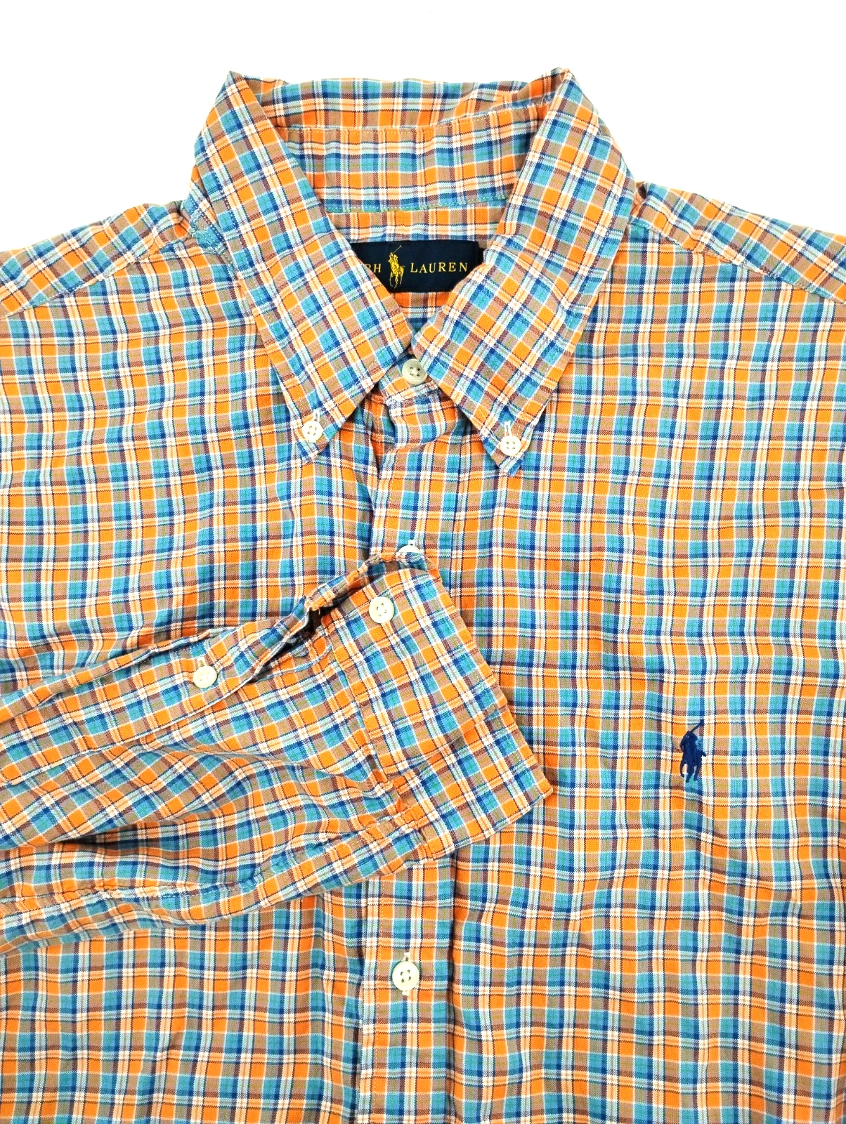 Polo Ralph Lauren Long Sleeve Shirt Mens XL Small Check Plaid button down