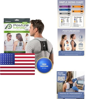 PostureMedic Plus Strength Dynamic Posture Corrector Size L Silver - Athletes
