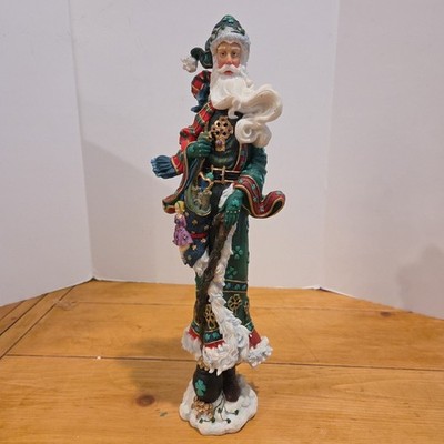 2001 Lenox “Shamrock Santa” Irish Christmas Tall & Pencil Skinny