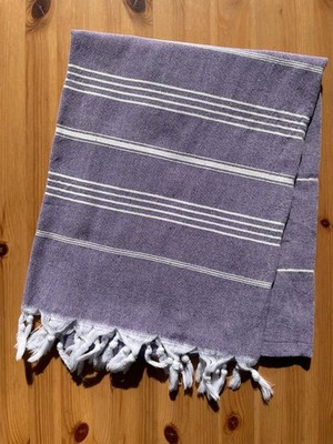 Saunatuch Pestemal Strandtuch  Badetuch Hamamtuch Baumwolle 100x180cm Violett