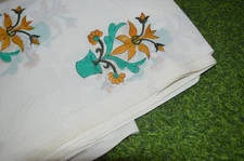 5 Yard Hand Block Floral Print 100%Cotton Fabric NO TARRIF CHARGES 100%✅ZK_155