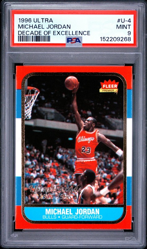 1996 Ultra #U-4 - Michael Jordan Decade of Excellence PSA 9 Mint ||
