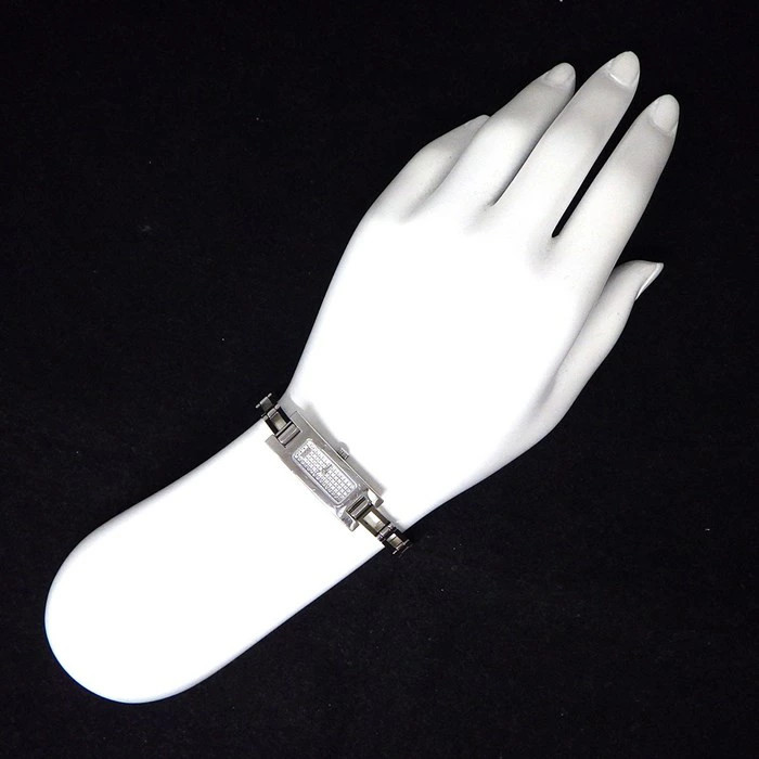 Gucci Bangle Watch 3900L Rectangular Diamond Pave… - image 8