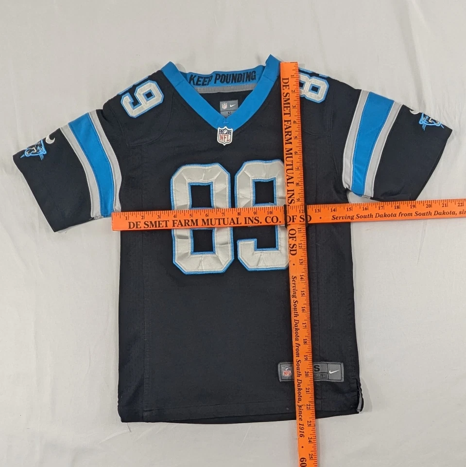 Camiseta deportiva Nike Steve Smith Carolina Panthers #89 auténtica juvenil negra pequeña S 6-8 Foto 4 de 4