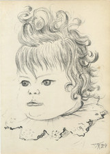 Otto Dix - Nelly con colletto in pizzo - Litografia 1924