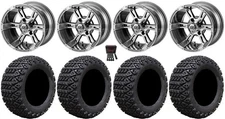 LSI Raptor 12" Golf Wheels Gm/Machined 23" X-Trail Tires Yamaha