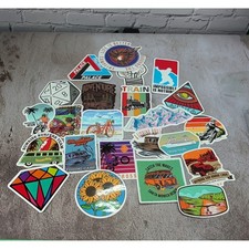 22pc Vinyl Sticker Lot Adventure Retro Outdoors Vw Bus Camping Travel Decals 22pc Vinyl Sticker Lot Adventure Retro Outdoors Vw Bus Camping Travel Decals
