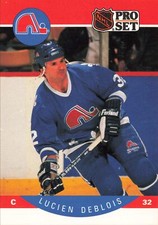 Lucien DeBlois 1990 Pro Set #244 Quebec Nordiques  UER