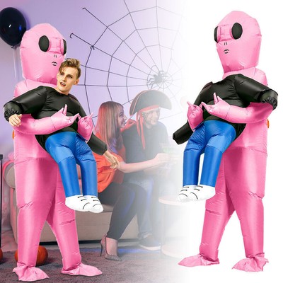 Cosplay Party Aufblasbar Kostüm Alien Halloween Grün Carry Me Kostüm