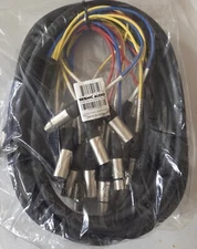 Audio XLR Pro Fantail Snake Cable - 12 channels x 15 ft