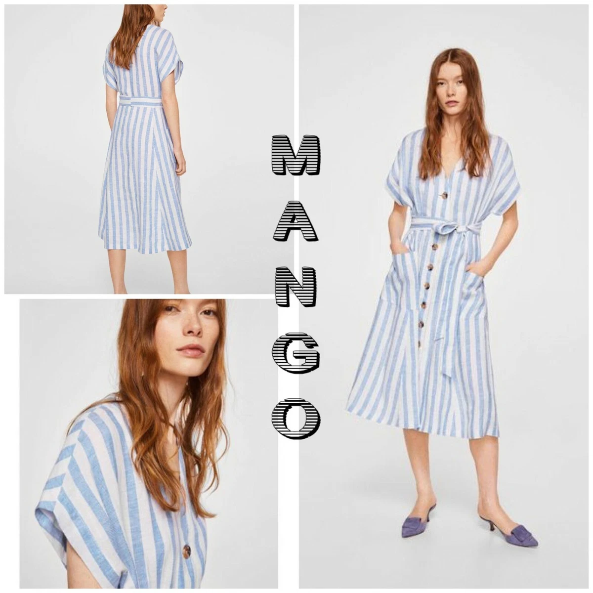 Blue Striped T-Shirt Dress - Medicine & Manicures