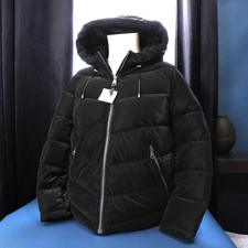 Dkny Womens Coat Black Size Pm 0 Degree F