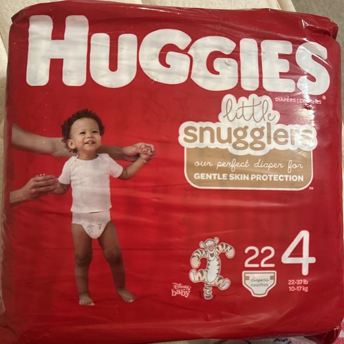 Huggies little Snugglers size 4..22 ct UPTO 22-37LBS