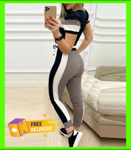 2 Piezas Vestidos Enterizos de Fiesta Mujer Blusa Pantalón Elegantes  Casuales | eBay