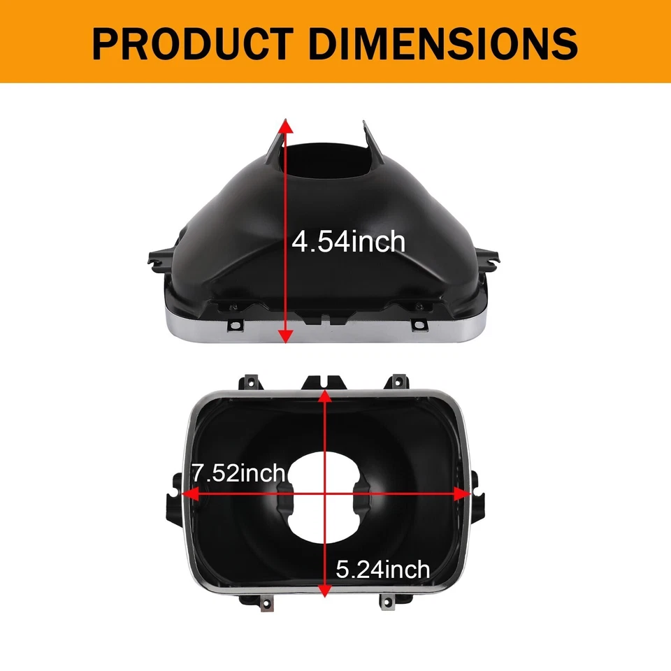 2x Headlight Support Bracket Bezel Mounting Kit L/R for Chevrolet G20 G30 Malibu - Image 2 of 4