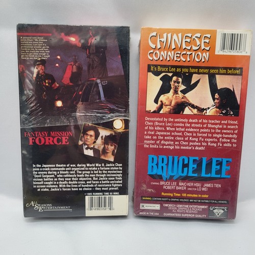 Bruce Lee & Jackie Chan Action VHS Movies - Unopened - NOS - Picture 2 of 2