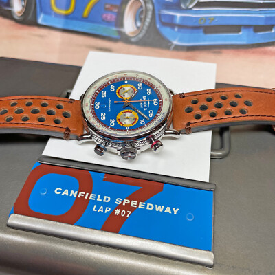 Shinola 44MM Limited Edition Canfield Speedway Blue Watch