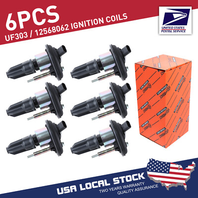 6x OEM Ignition Coil UF303 BS-C1395 For Chevrolet Trailblazer GMC Isuzu Buick