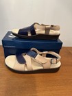 SAS Comfort Sandals Huggy Style In Blue And Taupe Size 11 N Open Toe Wide Strap — photo 1