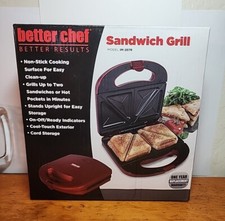 NIB BETTER CHEF SANDWICH GRILL NON-stick IM-2...