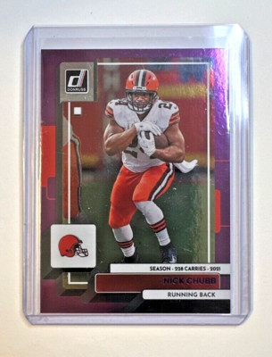 2022 Donruss #210 Nick Chubb Season Stat Line -  #158/228 SP Browns