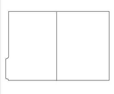 Printable R-Tab File Folder (8.5''x12'') 1-UP D-Cut 12''x18'' Wh 80lb Paper-100 Shts