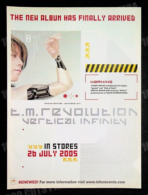 T.M. Revolution Vertical Infinity Tofu Records 2005 Print Magazine Ad Poster