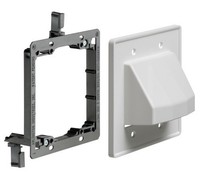 Arlington Lvce2-1 Low Voltage Mounting Bracket With Cable Wall Plate, 2-gang, 1- on sale Arlington Lvce2-1 Low Voltage Mounting Bracket With Cable Wall Plate, 2-gang, 1- on sale