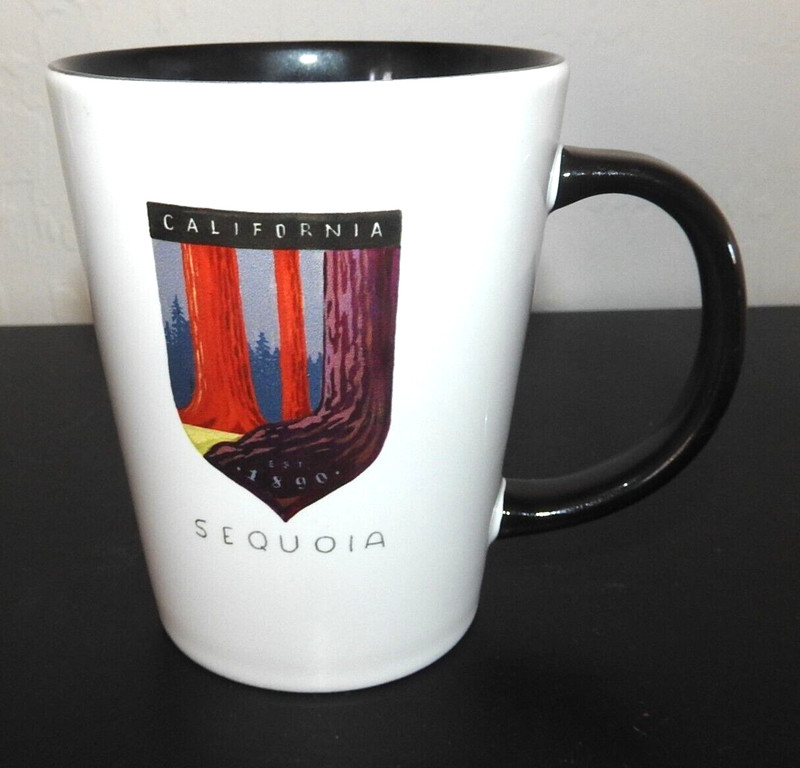 Sequoia National Park Ceramic Coffee Mug "California 1890" Logo Front & Back