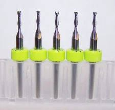 (5) 1/16" (.0625") CARBIDE END MILL 2 FLUTE KYOCERA 1600.0625.250 