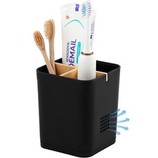 Electric Toothbrush Holder 3 Slots Tooth Brushing Holder with Bamboo Dividers...