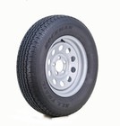 Trailer Tire Silver Mod Rim ST205/75R15 8-Ply D 107M 5 Lug on 4.5"