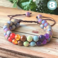 Double Your Zen: Handcrafted Double Strand Bracelet for Chakra Alignment
