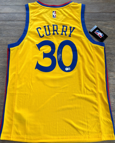 STEPHEN CURRY GOLDEN STATE WARRIORS NIKE SWINGMAN NBA JERSEY NBA AUTOGRAPH BAS