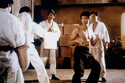 Bruce Lee in his movie Meng Long Guo Jiang 1970s 4x6 Photo