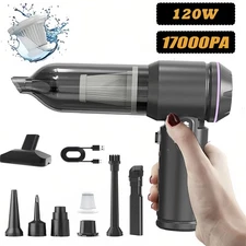 7 in 1 Wireless Car Vacuum Cleaner Air Blower Handheld Power Suction Dust Blow