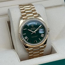 Rolex Day-Date President 40MM 228238 18K Gold Green Lacquer Dial Men Watch B&P 3