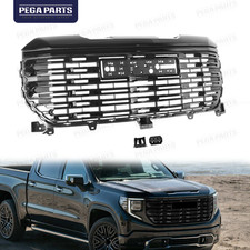 For 2022-2024 Gmc Sierra 1500 Denali Gloss Black Front Upper Bumper Grille Grill For 2022-2024 Gmc Sierra 1500 Denali Gloss Black Front Upper Bumper Grille Grill