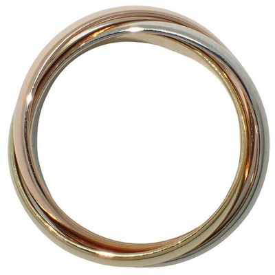 Cartier Trinity Ring Les Must K18YG PG WG 3 Gold 51 7.0g Ladies