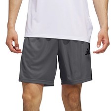NWT Adidas Men's S 3-Stripes Shorts Gray Lightweight Activewear