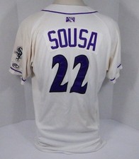 2019 Winston Salem Dash Bennett Sousa #22 Game Used White Jersey DP05903