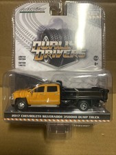 1/64 Greenlight 2017 Silverado 3500 Dump Truck Orange Dually Drivers 4 46040-B