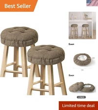 Bar Stool Covers Set of 2 Cushioned Seat Covers for 12 Inch Diameter Stools