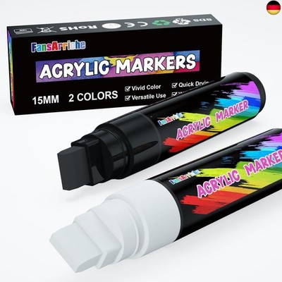 FansArriche Acryl marker, 15 mm Jumbo-Filzspitze, wasserfeste und permanente