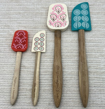 The Pioneer Woman Silicone Spatulas Cooking Utensils W/ Wood Handles Set Of 4