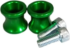 Vortex 8mm Swingarm Spools - Green Motorcycle Street Bike SP526L 1303-0311